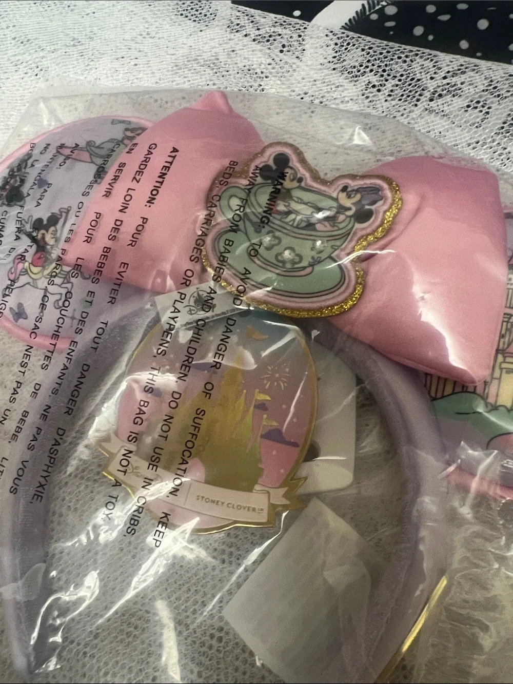 NWT! Disney Parks x Stoney Clover Lane Fantasyland Minnie Ears Headband
